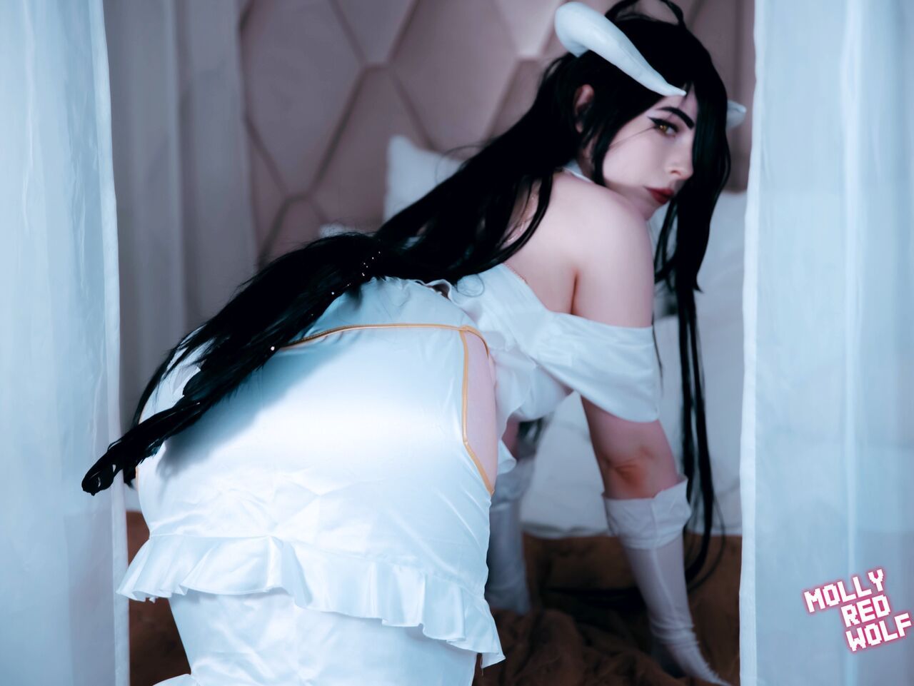  MollyRedWolf Albedo cosplay Hentai pt-br 10