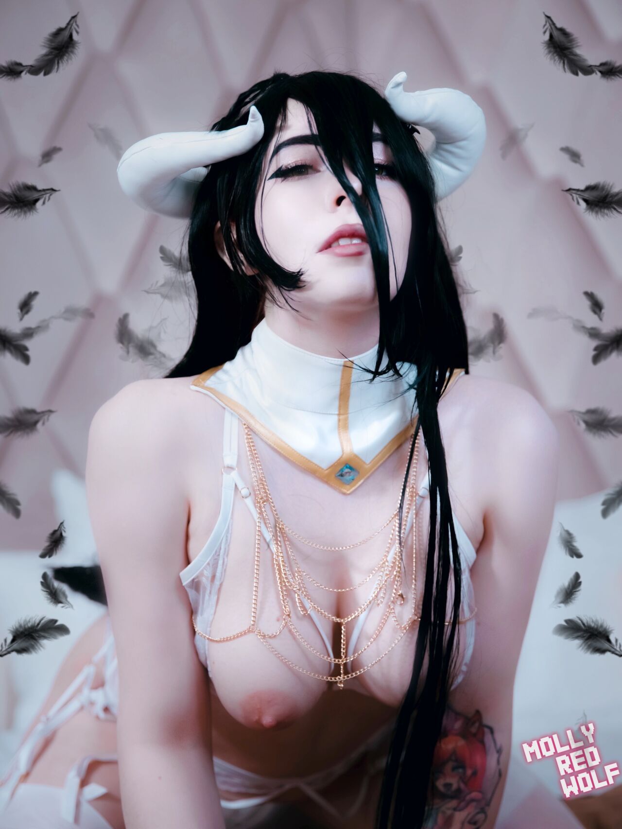  MollyRedWolf Albedo cosplay Hentai pt-br 18