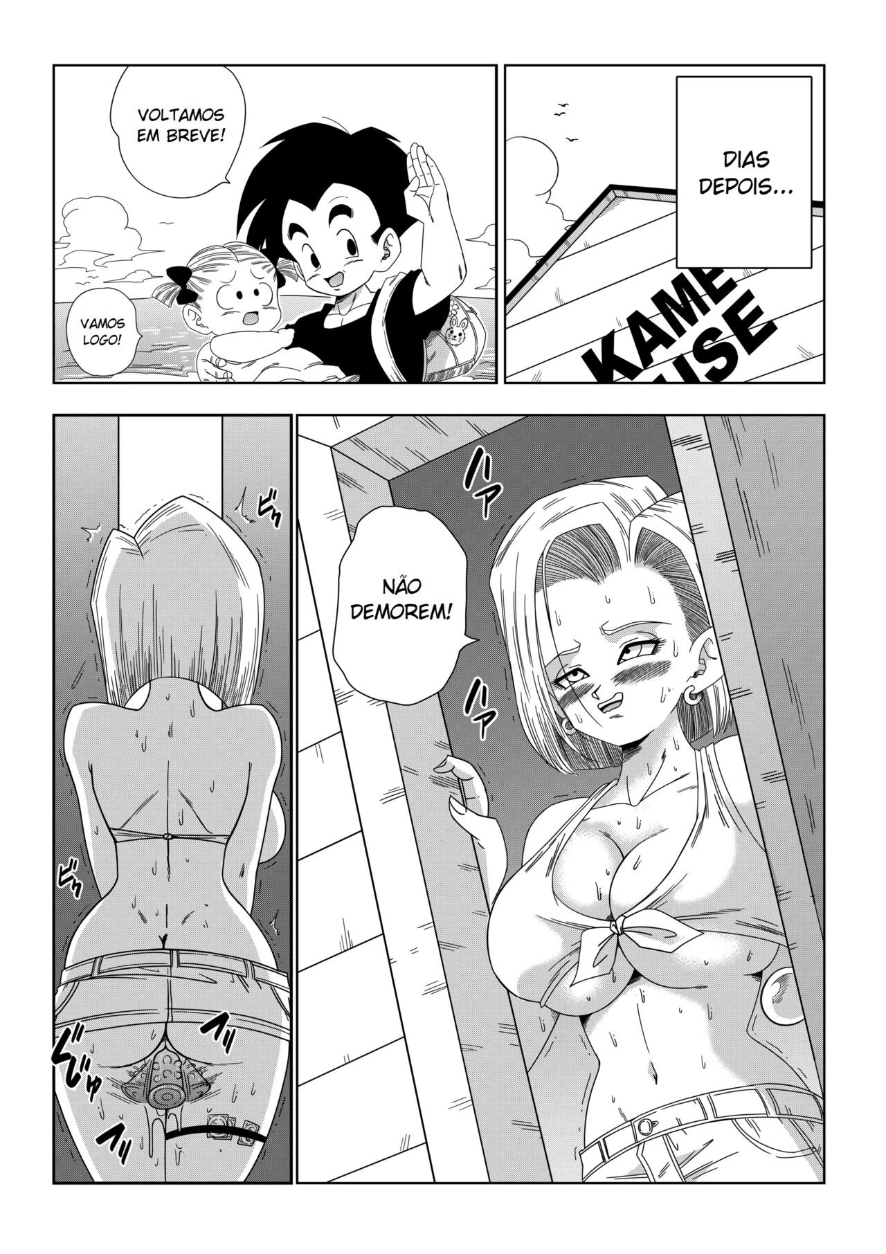 Dagon Ball: Android 18 vs Master Roshi Hentai pt-br 28