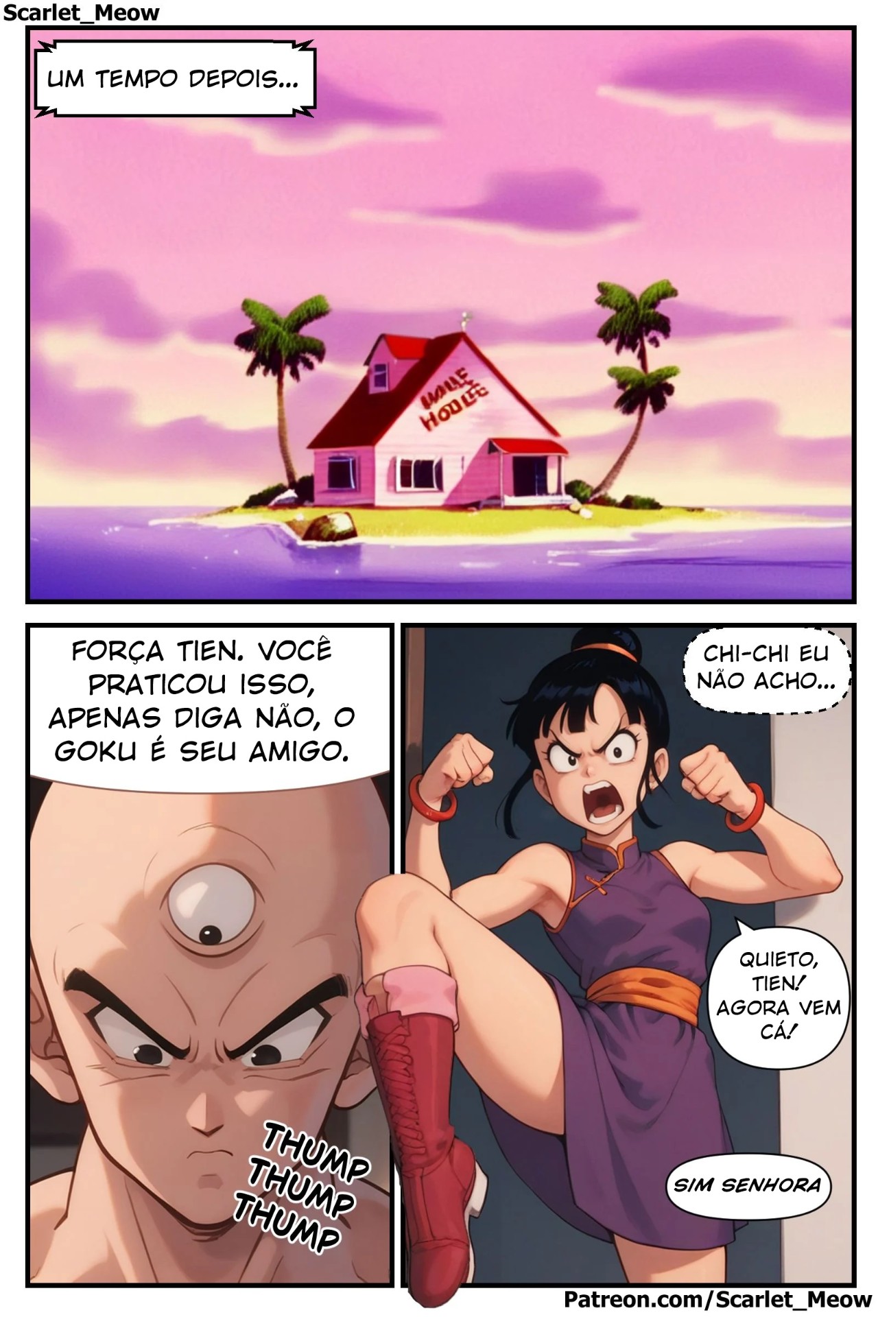 Goku’s Absence Part 1: Tempting Tien Hentai pt-br 08