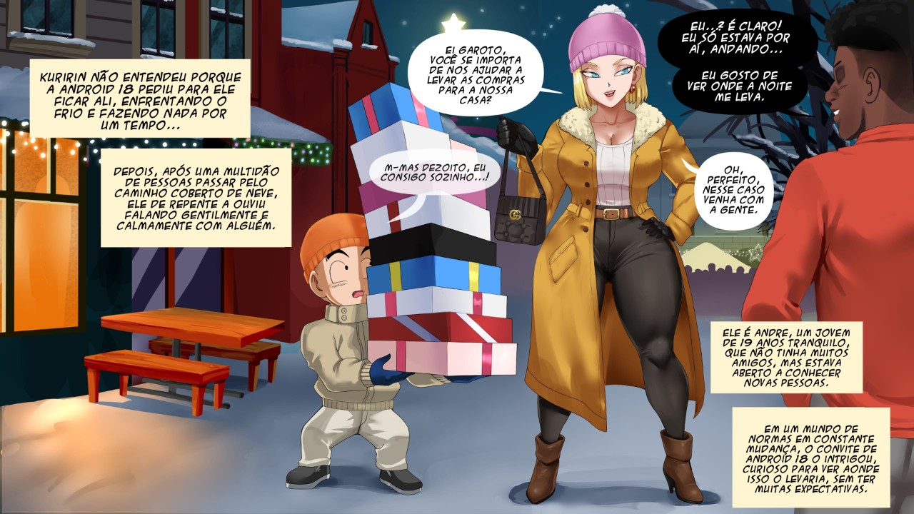 Android 18 NTR Part 4.5: Christmas Hentai pt-br 02