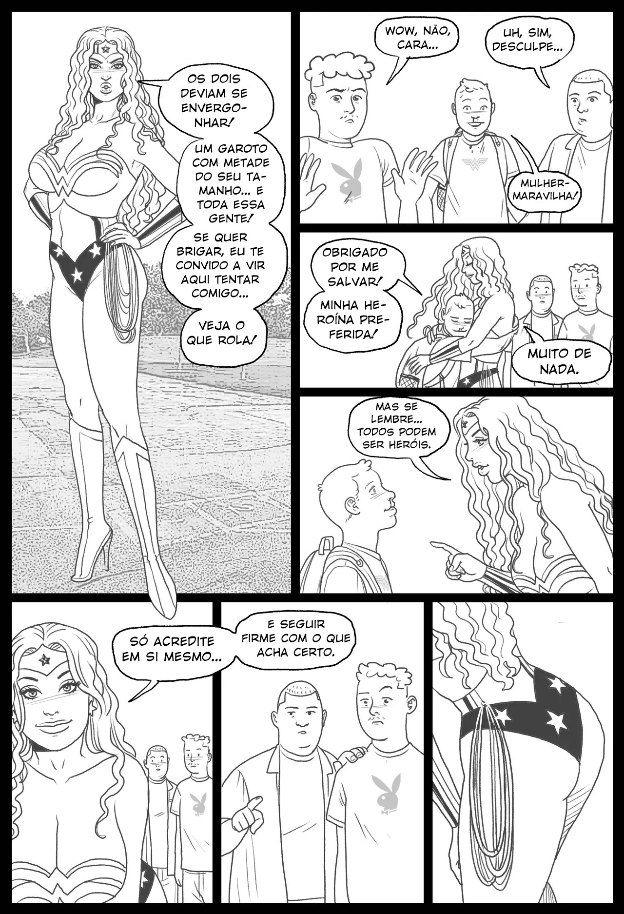 Bang My Bully Part 2: Wonder Woman Hentai pt-br 02