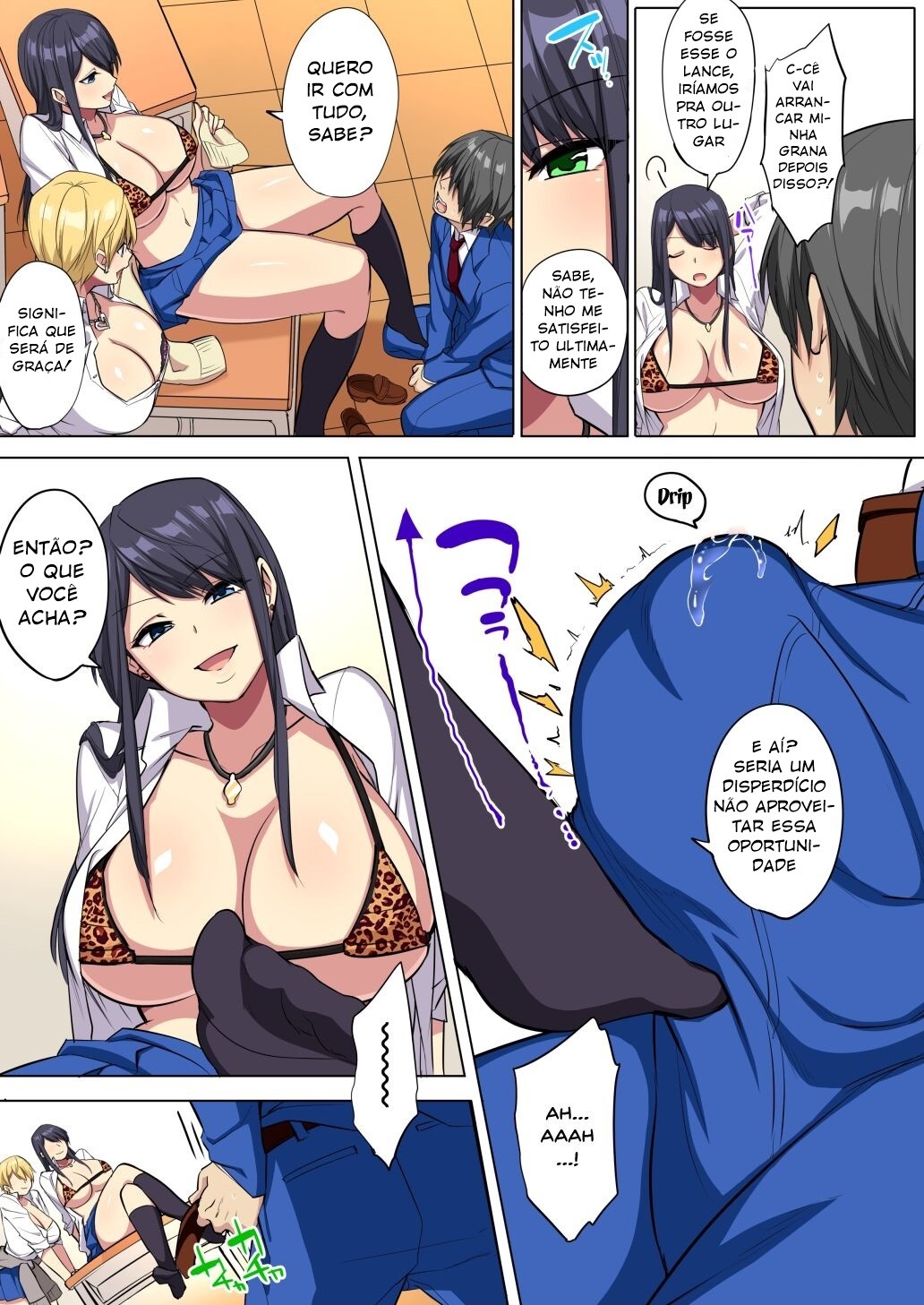 My Big Cock Is Getting Squeezed By Huge Breasted Bitch Gals!! Hentai pt-br 10