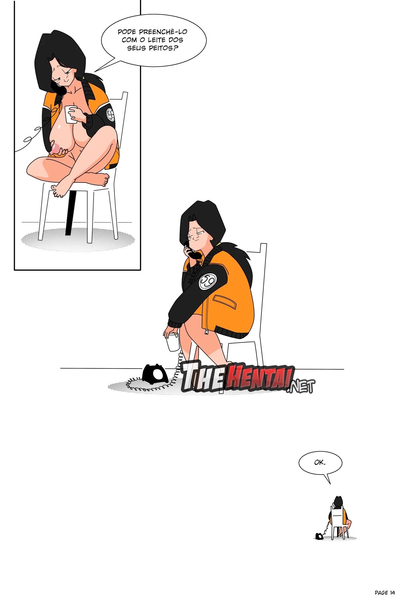 Future Chichi And The Mysterious Caller Hentai pt-br 15