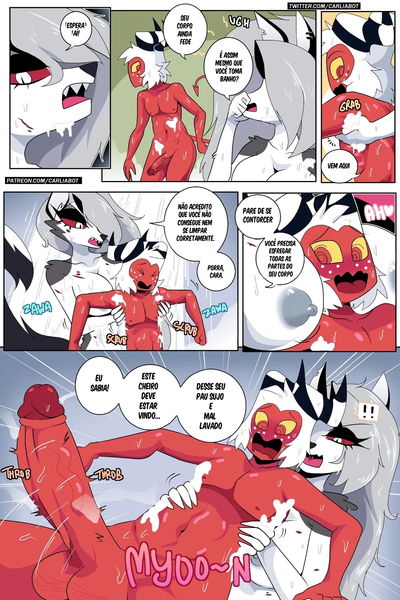 Loona Teaches Moxxie How To Clean Himself Hentai pt-br 02