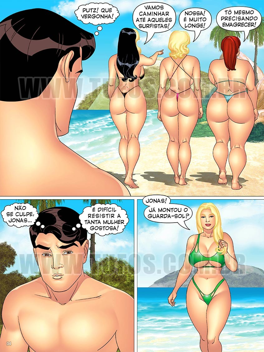Curtindo férias na praia parte 1 Hentai pt-br 04