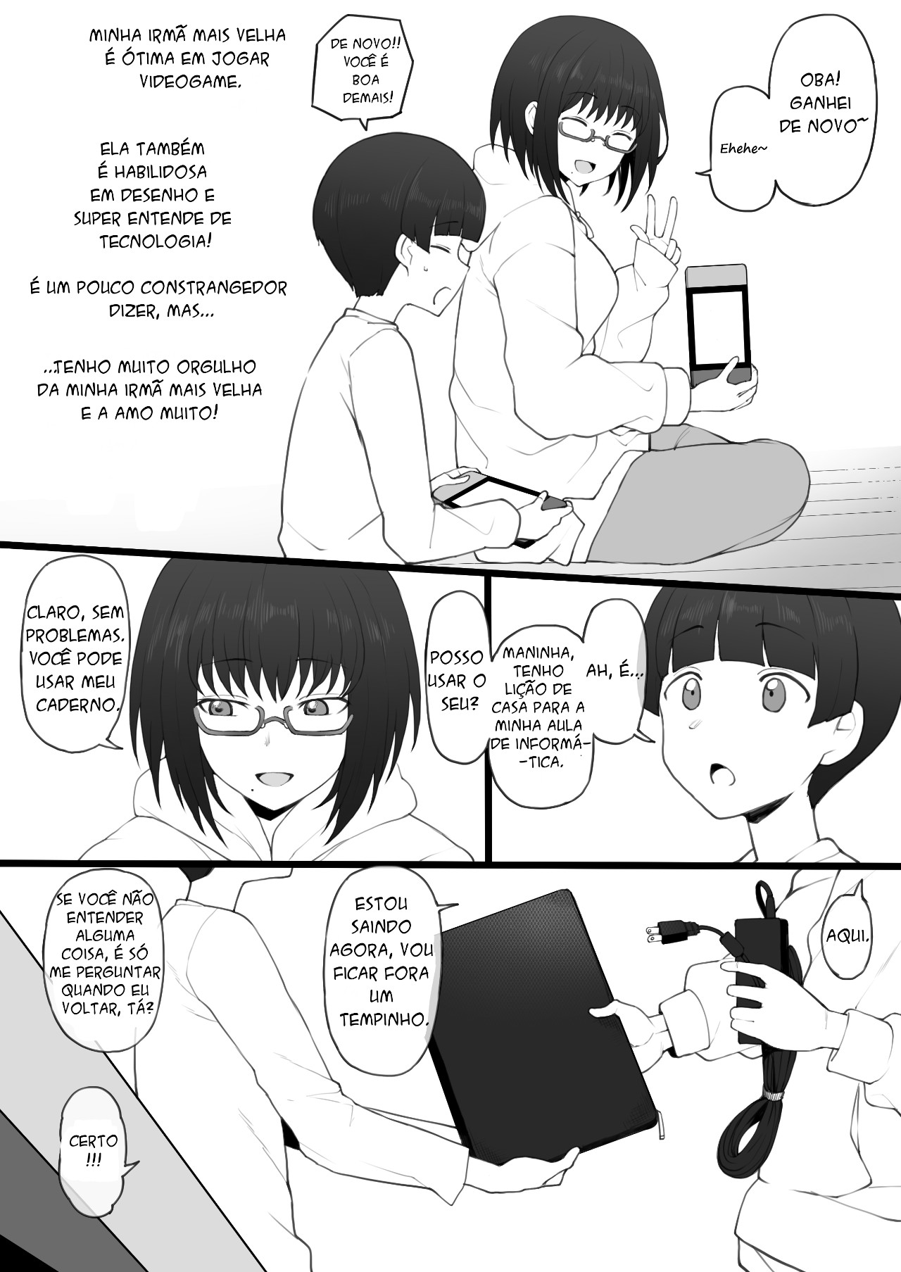 On the Laptop My Beloved Big Sister Lent Me… Hentai pt-br 02