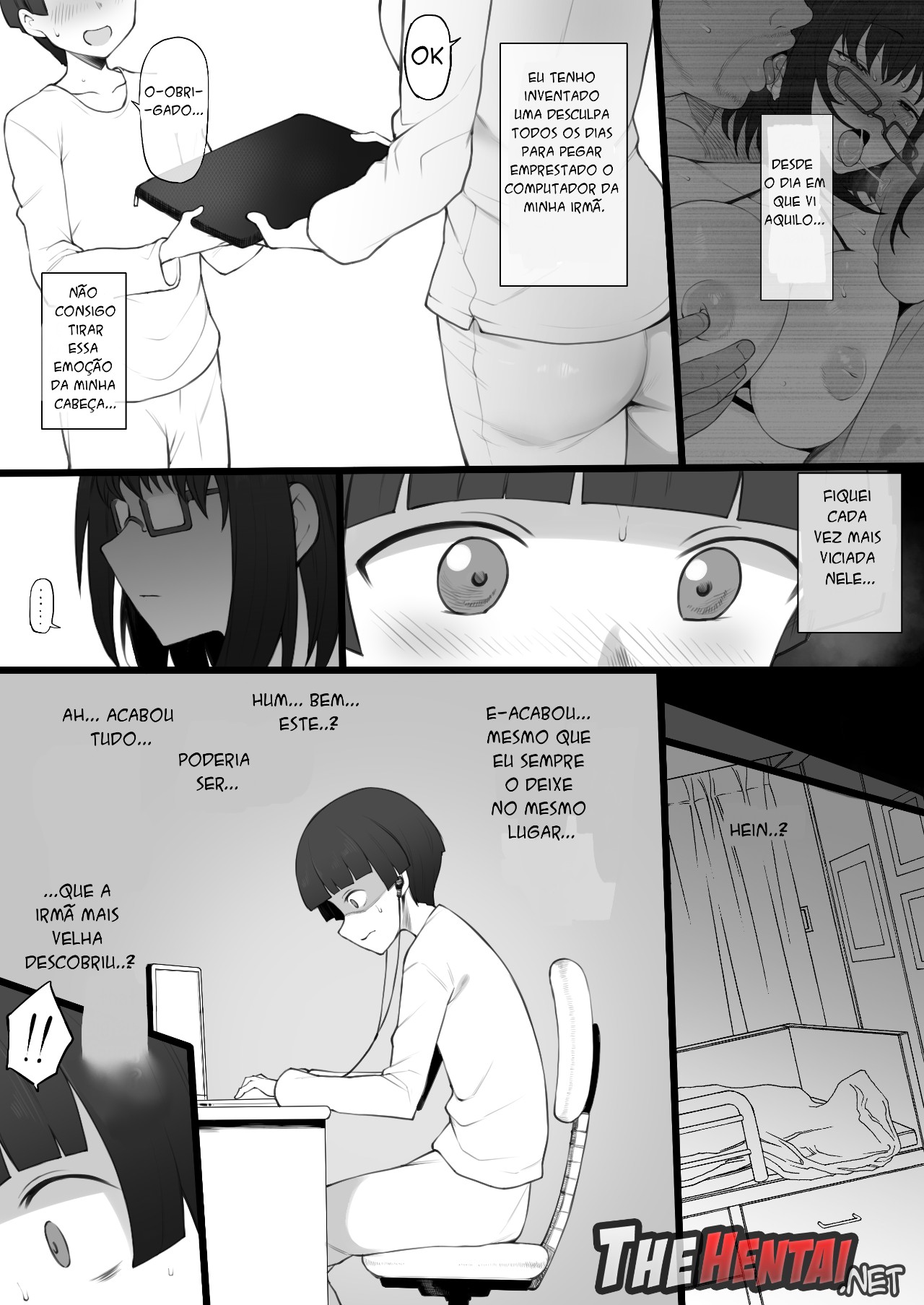 On the Laptop My Beloved Big Sister Lent Me… Hentai pt-br 13
