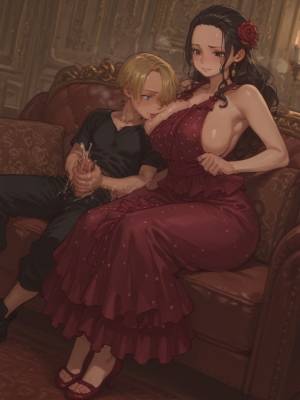 VIOLA DOUBLE HANDJOB POV: SANJI & ZORO CUMSHOTS Hentai pt-br 22