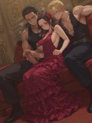 VIOLA DOUBLE HANDJOB POV: SANJI & ZORO CUMSHOTS Hentai pt-br 36