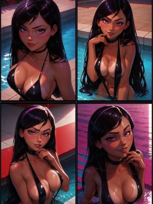 Violet Sling Bikini Poolside Hentai pt-br 03
