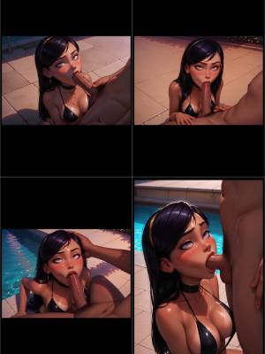 Violet Sling Bikini Poolside Hentai pt-br 15