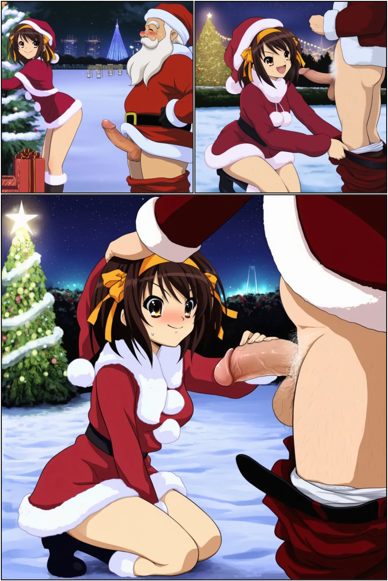Suzumiya Haruhi And The Milky White Of Christmas Hentai pt-br 06
