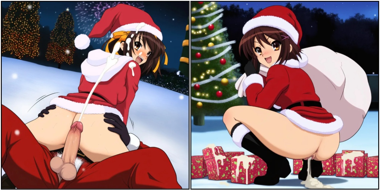 Suzumiya Haruhi And The Milky White Of Christmas Hentai pt-br 20