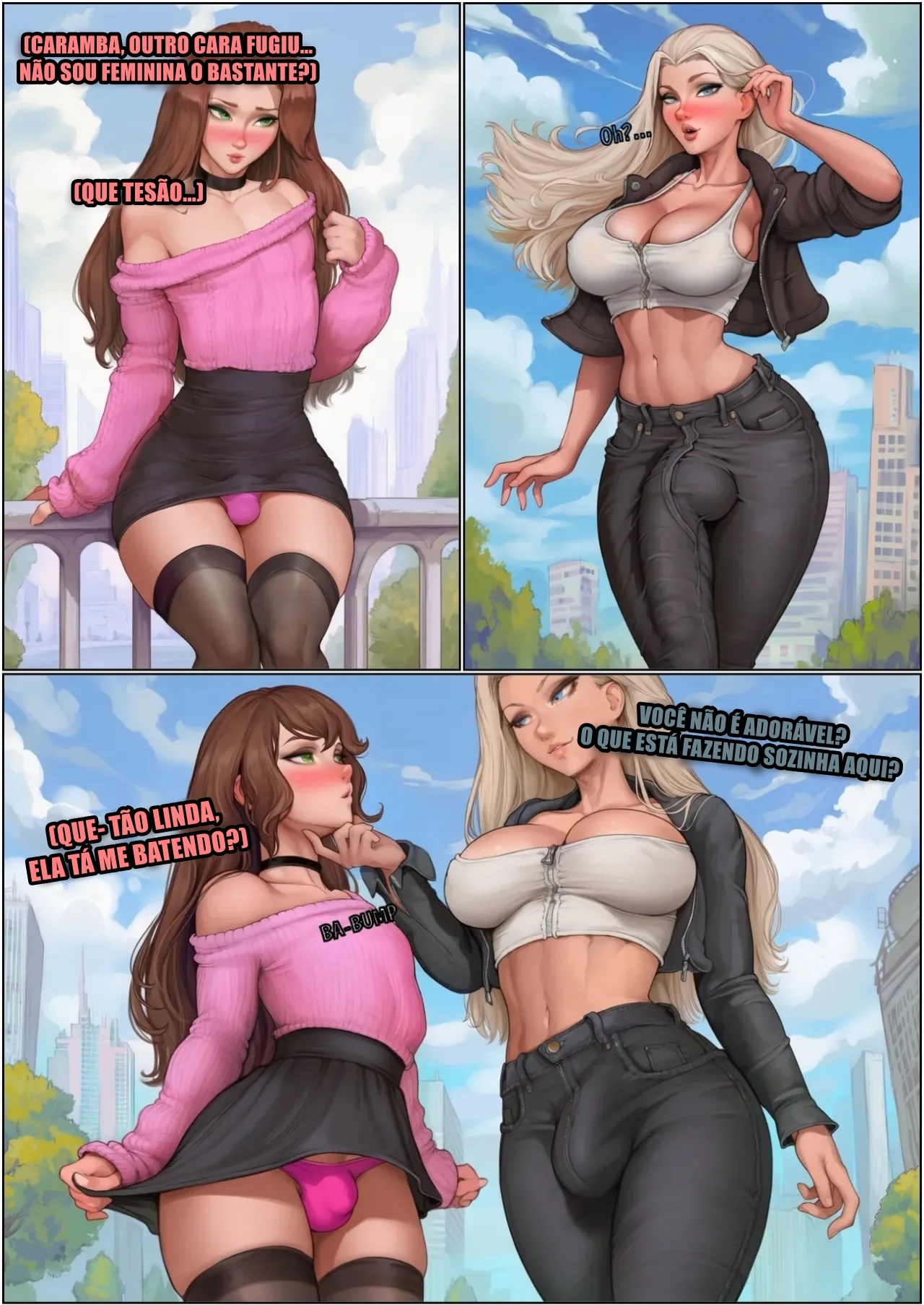 Futa x Femboy Blowing Off Steam Hentai pt-br 02