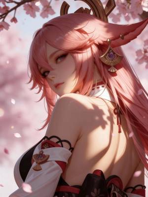 JA043: Yae Miko Cosplay Hentai pt-br 02