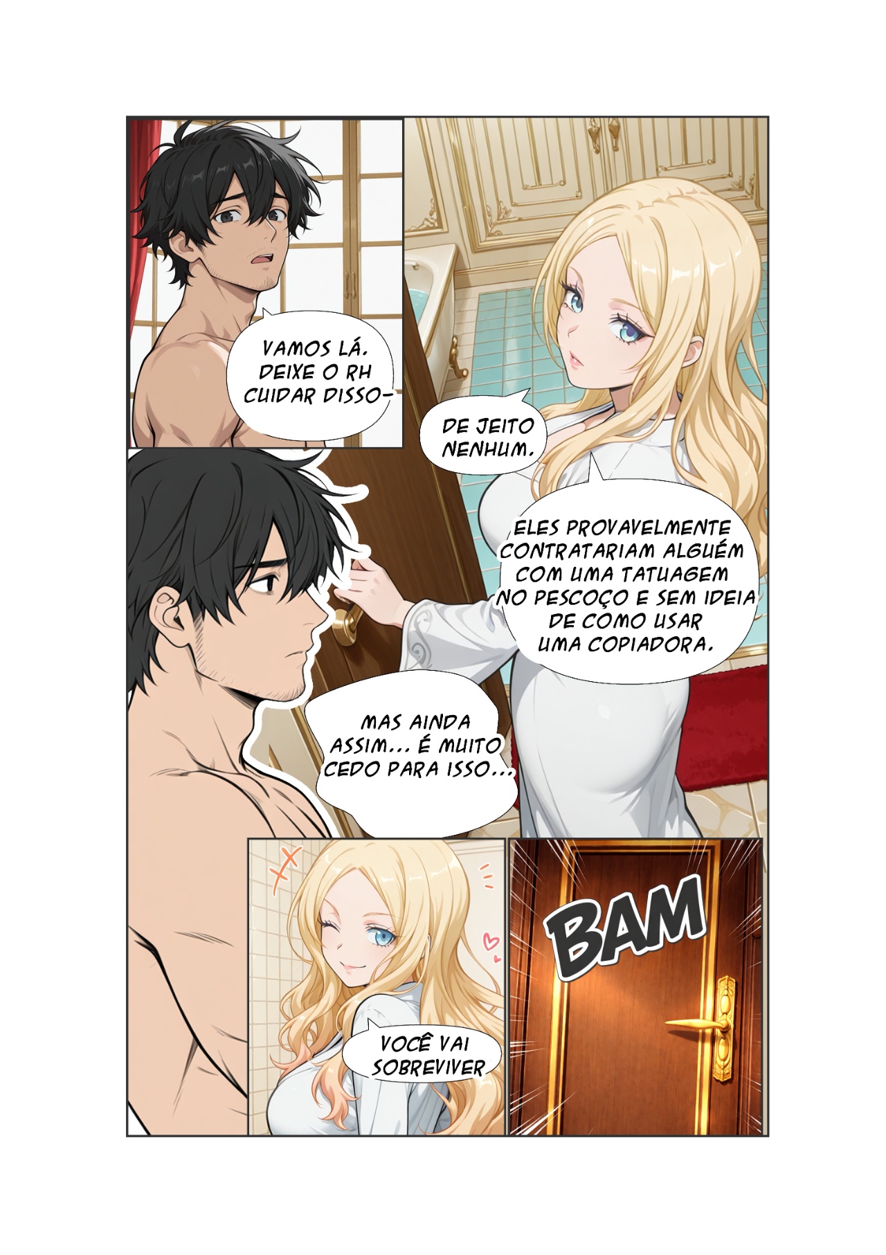 Stranded Harem Part 1: The Morning She Withheld Hentai pt-br 22