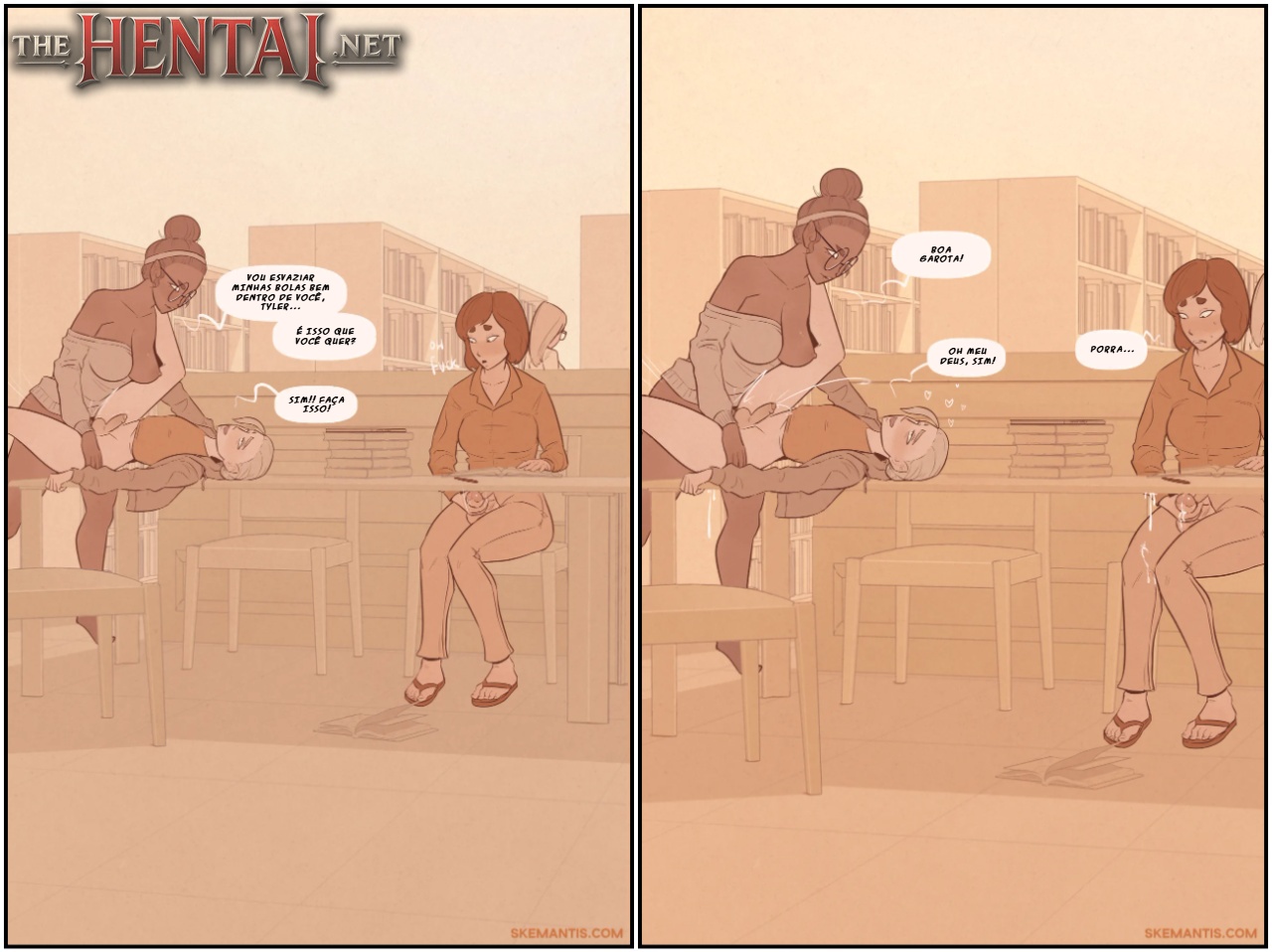 Tyler At The Library Hentai pt-br 10