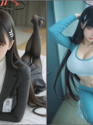 AI Generated: Tsukatsuki Rio By DyDy_Cos Hentai pt-br 08