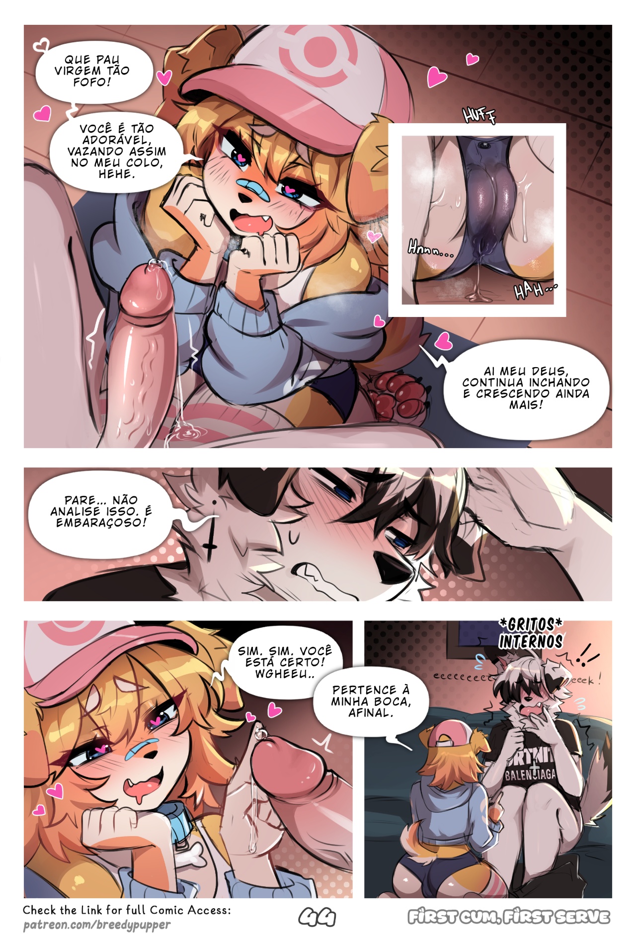 First Cum, First Serve! Hentai pt-br 54