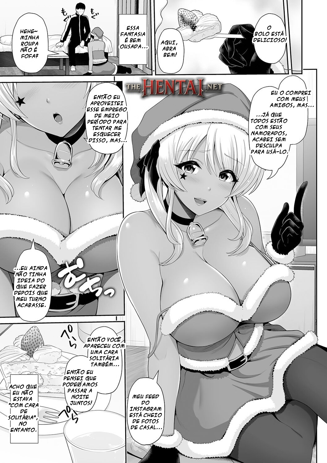 This Tanned Gyaru Only Has Eyes for You: Lewd Christmas With a Tanned Gyaru Hentai pt-br 03