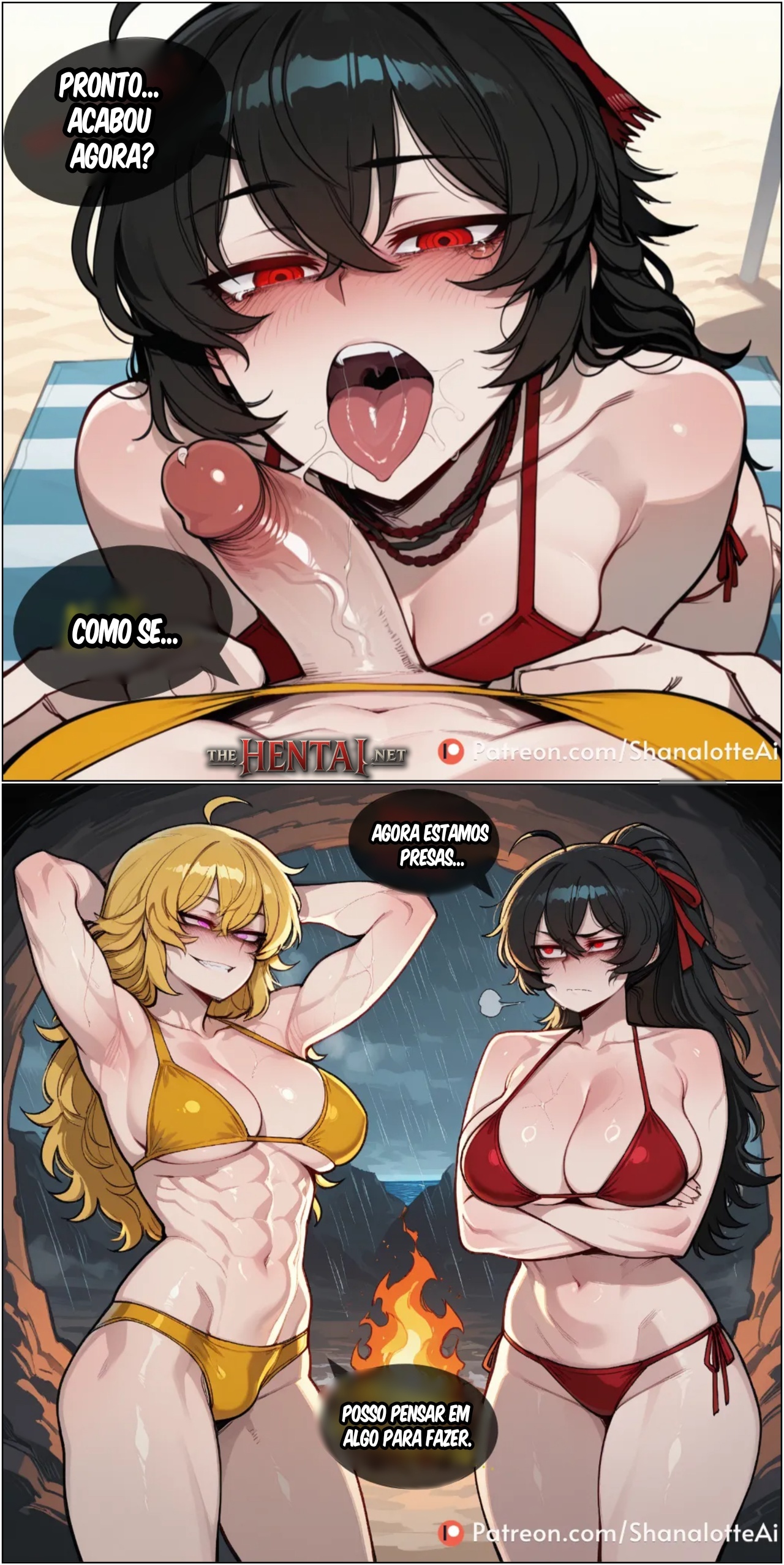Yang Xiao Long x Raven Branwen Hentai pt-br 07
