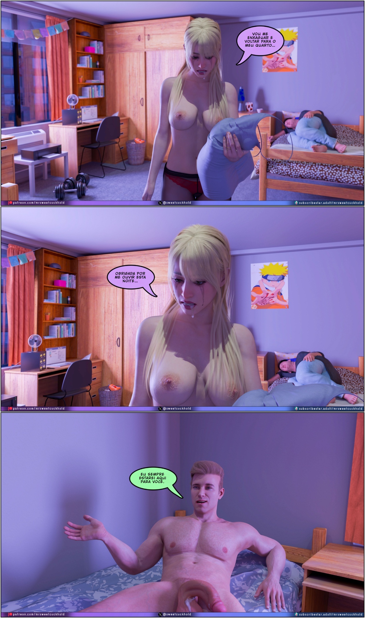 Much Bigger Than My Boyfriend Part 9: College Days Hentai pt-br 44