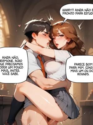 Harry And Hermione Fuck Before Studying  Hentai pt-br 13