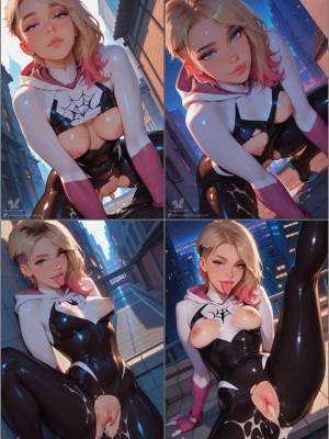 AI Generated: Spider-Gwen By NaughtyPuff Hentai pt-br 29